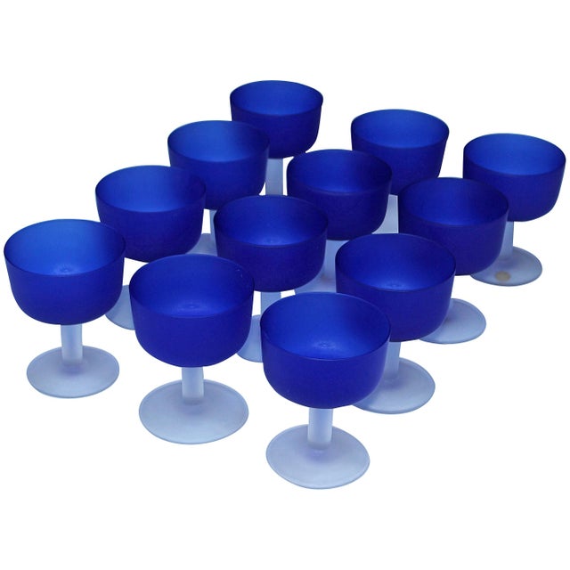 12 Italian Glass Goblets For Sale - Image 11 of 11