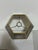 Mid 20th Century UpgradeLights Black Floral 14 Inch Hexagonal Chimney Lampshade For Sale - Image 4 of 7