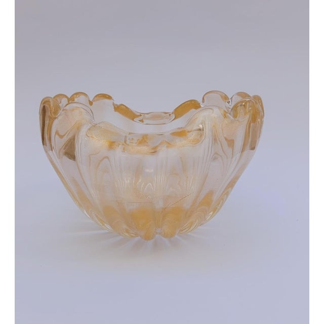 Large Murano glass centerpiece bowl Cose belle cose rari, signed under the base (barely visible) Vintage Large shell...