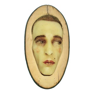 Pate De Verre Portrait of Maurice Rostand Circa 1920 For Sale