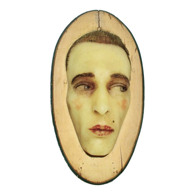 Pate De Verre Portrait of Maurice Rostand Circa 1920 For Sale