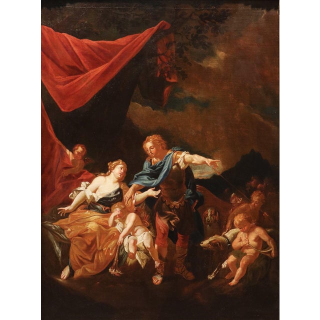 Corrado giaquinto (naples, 1703 - naples, 1765) venus trying to restrain adonis from the hunt oil on canvas 131 x 100 cm....