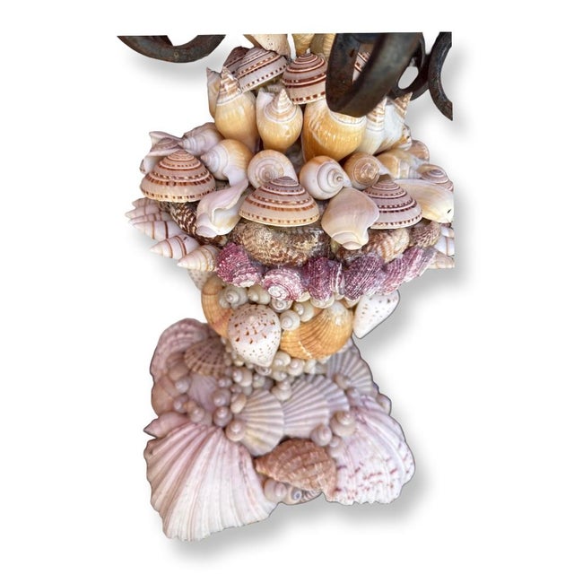 Arts & Crafts Vintage Iron With Seeshees for 7 Candles For Sale - Image 3 of 4