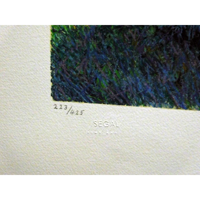 Green H Claude Pissarro "Les Rhododendrons" Hand Signed Artwork, Garden Flowers For Sale - Image 8 of 8