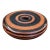 Signed Hank Greer Studio Pottery Donut Vase With Brown and Black Oxide Rings. For Sale