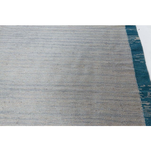 Mid-Century Modern Contemporary Grey River Dance Handmade Wool Rug by Doris Leslie Blau For Sale - Image 3 of 9