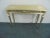 Italian Florentine console table, silver gilt finish , pierced carved skirt, tapered legs