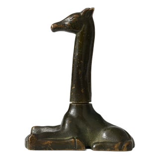 Art Deco Danish Bronze Giraffe Corkscrew by Kai Stage, 1930s For Sale