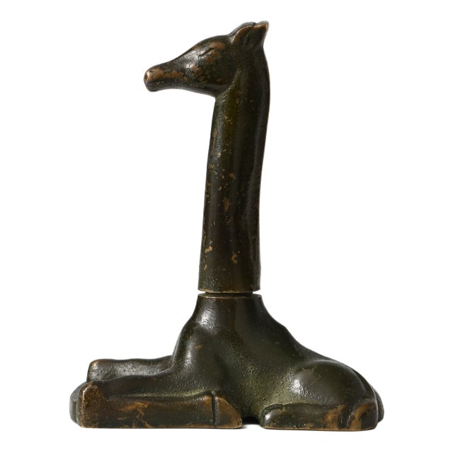 Art Deco Danish Bronze Giraffe Corkscrew by Kai Stage, 1930s For Sale