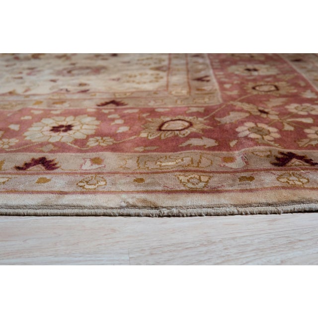 Talia Oriental Red Hand-Knotted Wool Rug Carpet, Elegant Allover Design For Sale - Image 4 of 6