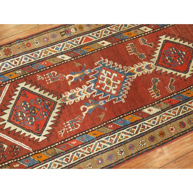 Spectacular Tribal Persian runner from the 1st quarter of the 20th century Measures: 3'4'' x 13'2”.