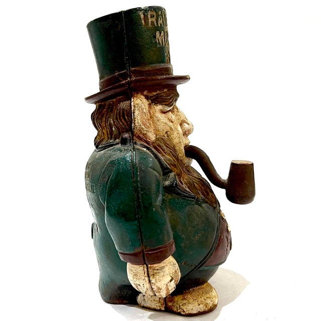 Green Antique South African - Paul Kruger - Novelty Transvaal Cast Iron Money Box Bank For Sale - Image 8 of 10