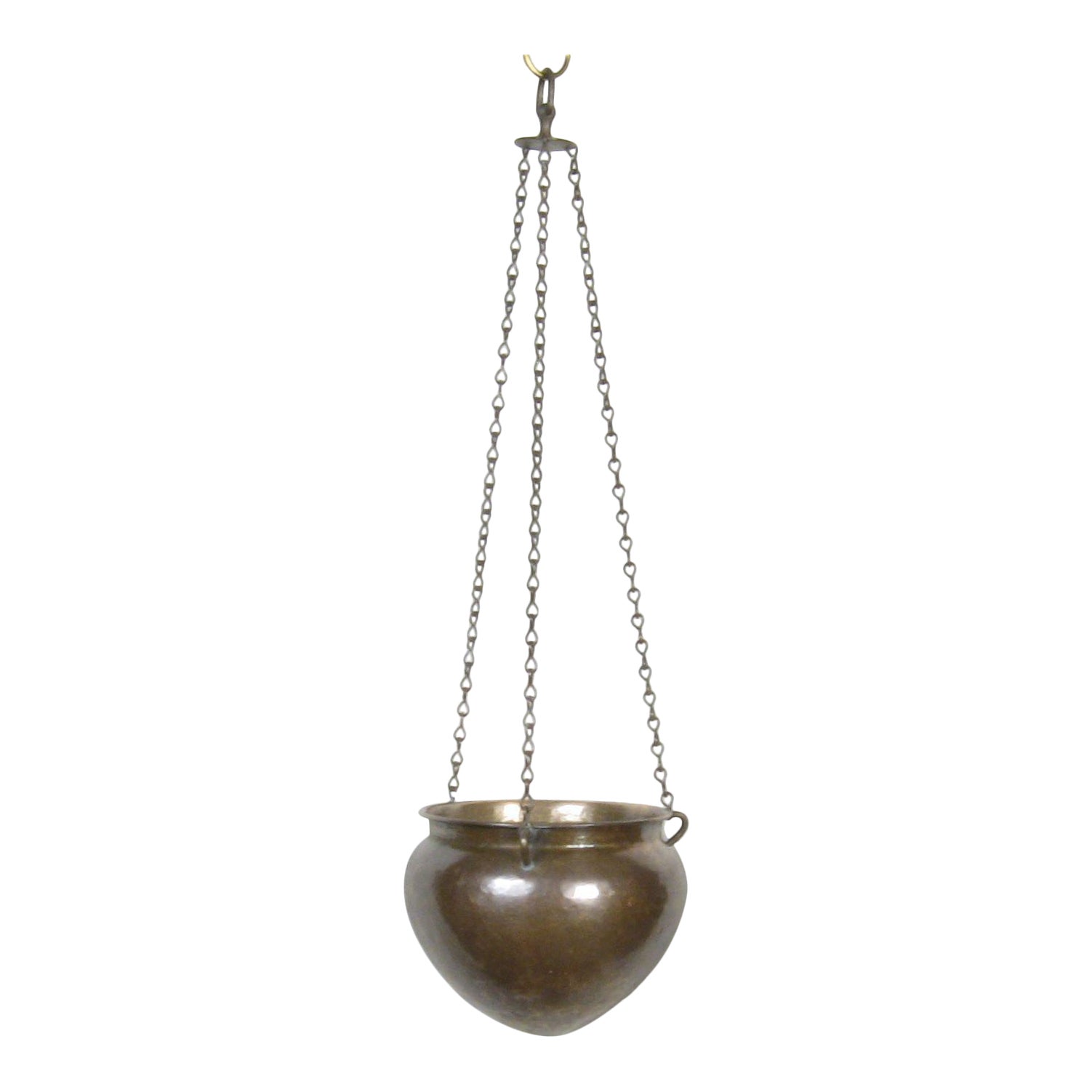 Vintage Brass Hanging Planter Chairish
