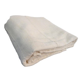 African Plain White Mud Cloth Textile Mali For Sale