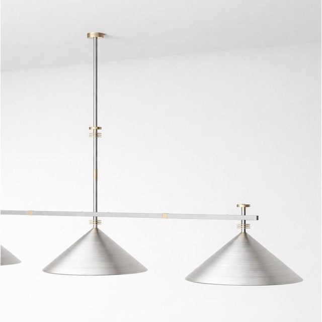 Contemporary Julia Pendant Lamp in Brass and Aluminium by Marine Breynaert For Sale - Image 3 of 6