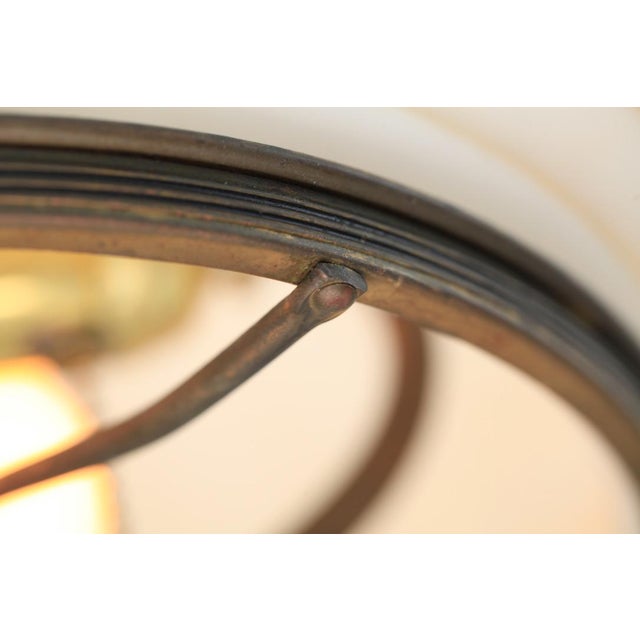 Antique Bradley & Hubbard Bronze Table Lamp With Slag Glass Dome Shade For Sale - Image 14 of 18