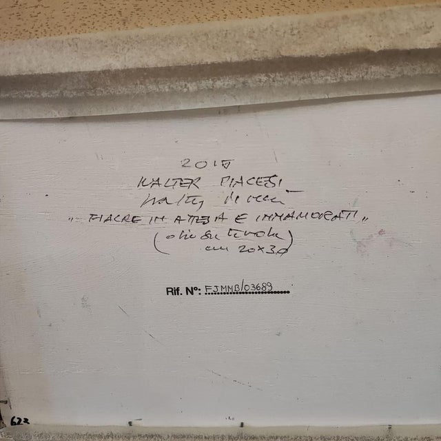 Walter Piacesi, Untitled, Oil on Panel, Framed For Sale - Image 6 of 11