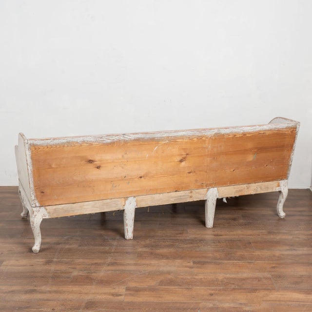 19th Century Swedish Gustavian Deep Seated Bench Settee With Back For Sale - Image 16 of 16