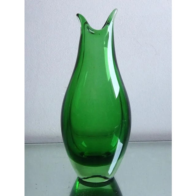 1950s Green Glass Vase, 1950s For Sale - Image 5 of 9