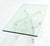 Glass Mid-Century Modern Lucite X Base Glass Top Rectangle Coffee Table For Sale - Image 7 of 10