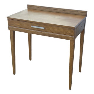 1950s Raymond Loewy for Mengel MCM Petite Oak Desk Vanity Console Table For Sale