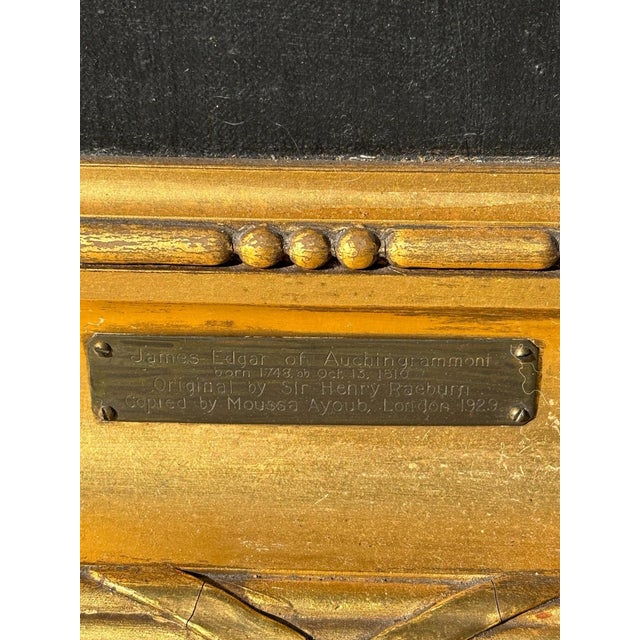 1930’s Pair of English Oil on Canvas Portraits by M. Moussa Ayoub For Sale - Image 4 of 12