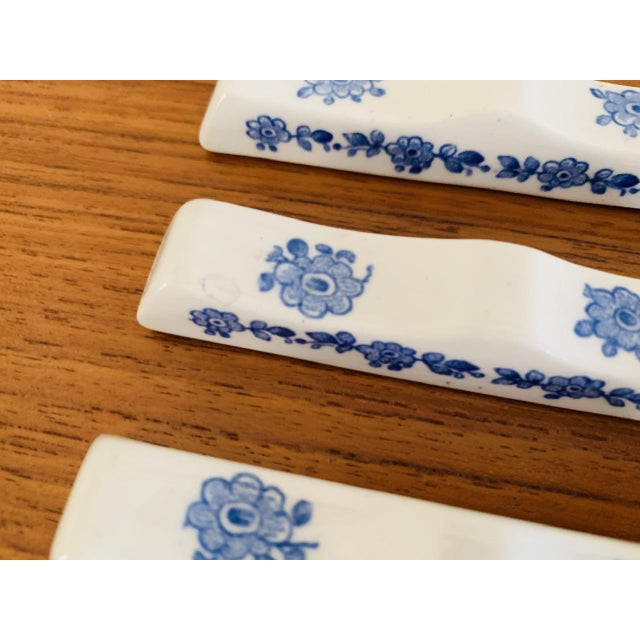 1960s Vintage French Porcelain Knife Holders from Gien, 1940s, Set of 6 For Sale - Image 5 of 18