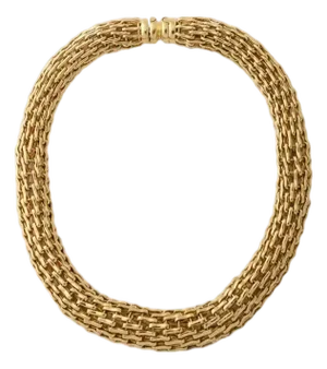 Solid 18 Kt. Gold Mesh Link Choker Continental