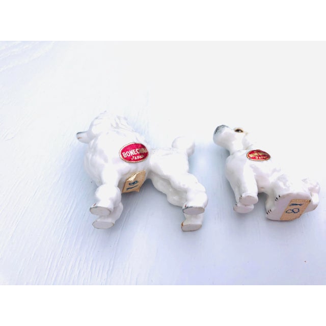 Vintage Bone China French Poodle Figurines- Set of 2 For Sale - Image 4 of 6