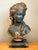 Vintage Gilt Tipped Carved Wood Female Bust For Sale - Image 15 of 18