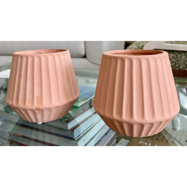 Modern 1970s Natural Matte Terra Cotta Cachepots - a Pair For Sale - Image 4 of 10