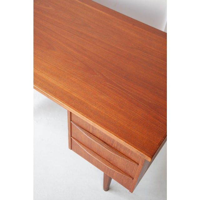 Mid-Century Danish Teak Desk, 1960s For Sale - Image 9 of 10