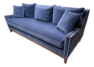 Nathan Anthony Bespoke Slope Arm Sofa, Navy