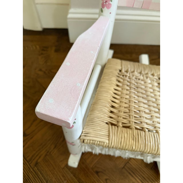 Vintage Children's Hand Painted Rocking Chair For Sale - Image 9 of 11