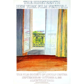 David Hockney Window Grand Hotel Vittel Original 1981 New York Film Festival Poster For Sale