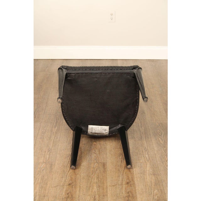 Italian Art Deco Style Set of Eight Ebonized Dining Chairs For Sale - Image 17 of 18