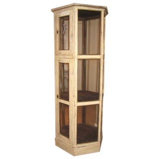 Pine Wood Curio Display Cabinet For Sale