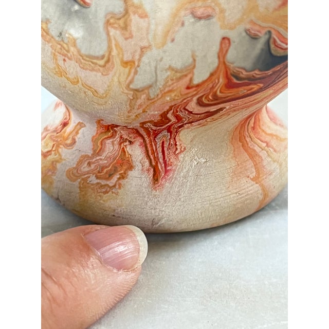 Vintage Nemadji Swirl Pottery Bud Vase For Sale - Image 9 of 12