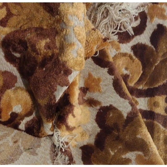 2 1/2 Yards of Golden Floral Upholstery Fabric For Sale - Image 4 of 9