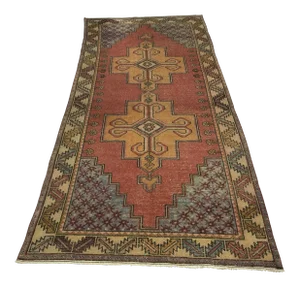 Turkish Handmade Area Wool Rug- 4′3″ × 9′10″