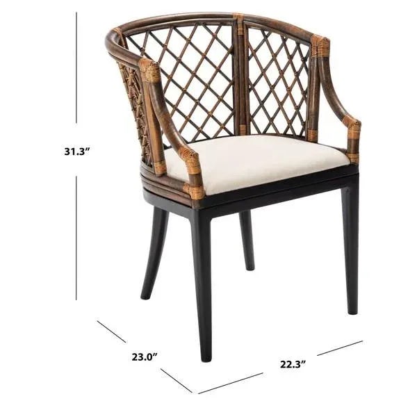 Carlotta Armchair - Natural Wash/Black Legs/White Cushion For Sale In Philadelphia - Image 6 of 11