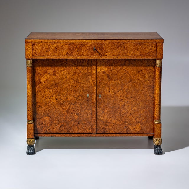Neoclassical Pair of Charles X Sideboards, Bird's-Eye Maple, France, Circa 1830 For Sale - Image 3 of 14