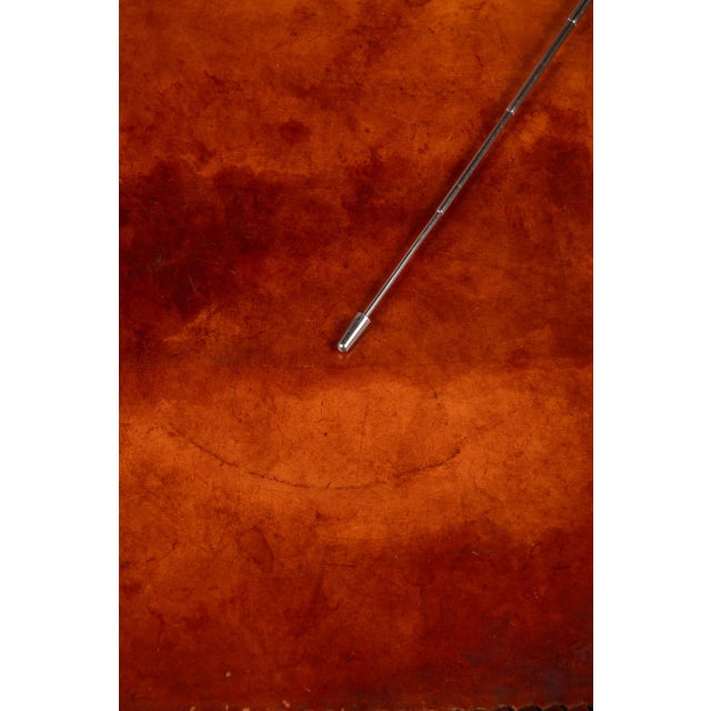 Set of Two (2) Counter Height Wrought Iron Spanish Hacienda Barstools With Hand-Worked Full Grain Leather, C. 1960s For Sale - Image 18 of 18