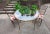 Mid-Century Modern Chinoiserie Metal Bamboo Dining Table & Chairs For Sale - Image 3 of 12