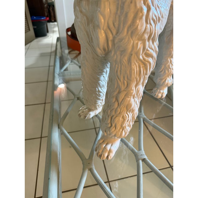 Vintage Italian Ceramic Poodle Figurine For Sale - Image 4 of 6