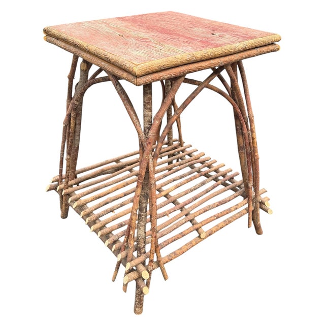 Mid 20th Century Adirondack Style Twig Table For Sale - Image 5 of 15