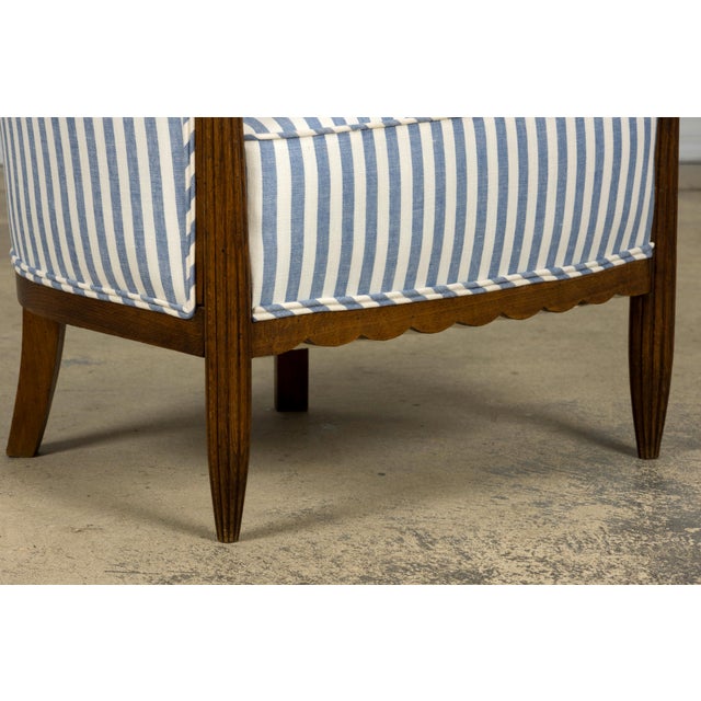 Pair of French Art Deco Maple Gondola Barrel Chairs, Provence, Circa 1925 For Sale - Image 13 of 18