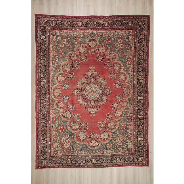 Antique Persian Mahal Rug, 10'11 X 14'10 For Sale - Image 10 of 10