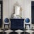 French Provincial True Blue Burl 3 Drawer Chest - For Sale - Image 3 of 8
