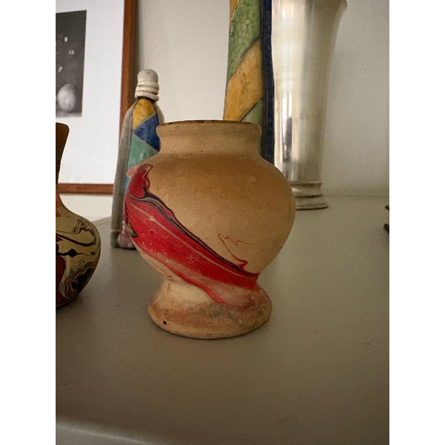 Pair of Vintage Nemadji Pottery Swirl Bud Vases For Sale - Image 10 of 12